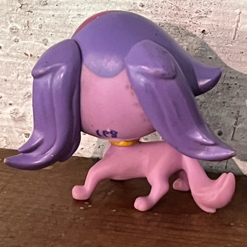 LPS Littlest Pet Shop Zoe Trent Dog Littlest Pet Shop #3533 Purple Pair‎ Of Two